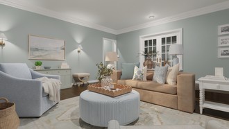 Coastal, Traditional, Transitional, Traditional Charm Living Room by Havenly Interior Designer Emilee