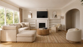 Contemporary, Modern, Transitional, Organic Modern Living Room by Havenly Interior Designer Sofia