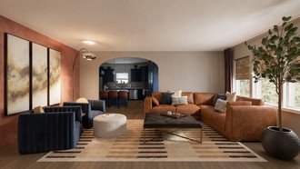 Modern, Transitional, Contemporary Luxe, Organic Modern, Warm Transitional Living Room by Havenly Interior Designer Gabriela