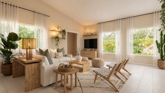 Modern, Bohemian Living Room by Havenly Interior Designer Bertha