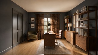 Contemporary, Classic, Transitional, Library, Vintage, Contemporary Luxe Office by Havenly Interior Designer Tania