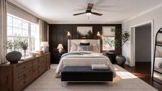 Organic Modern, Warm Transitional Bedroom by Havenly Interior Designer Malena