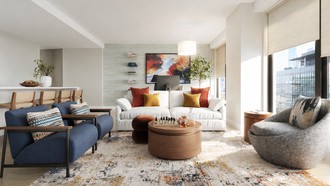 Contemporary, Modern, Transitional, Artful Eclectic Living Room by Havenly Interior Designer Gabriela