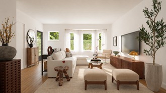 Inspired Modern, Parisian Modern, Midcentury Scandi, Organic Modern Living Room by Havenly Interior Designer Andrea
