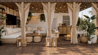 Bohemian Outdoor Space by Havenly Interior Designer Malena