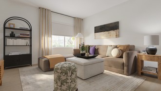 Scandinavian, Inspired Modern, Artful Eclectic Living Room by Havenly Interior Designer Emilee
