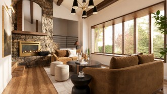 Transitional, Inspired Modern, Parisian Modern, Contemporary Luxe, Organic Modern, Warm Transitional, New Classic Living Room by Havenly Interior Designer Anny