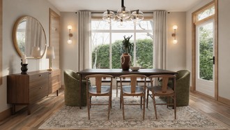Contemporary, Eclectic, Transitional Dining Room by Havenly Interior Designer Gabriela