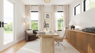 Parisian Modern, Contemporary Luxe Office by Havenly Interior Designer Lilia