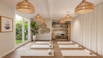 Bohemian, Coastal, Organic Modern Reading Room by Havenly Interior Designer Gabriela