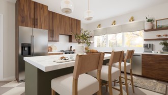 Transitional, Classic Contemporary, Warm Transitional Kitchen by Havenly Interior Designer Lilia