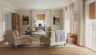 Traditional Charm Living Room by Havenly Interior Designer Angie