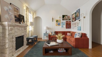 Eclectic, Artful Eclectic Living Room by Havenly Interior Designer Maria
