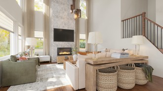 Southwest Inspired, Organic Modern Living Room by Havenly Interior Designer Andrea