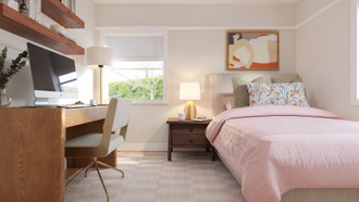 Preppy, Traditional Charm, Artful Eclectic Bedroom by Havenly Interior Designer Lilia