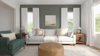 Transitional, Warm Transitional Living Room by Havenly Interior Designer Sarah
