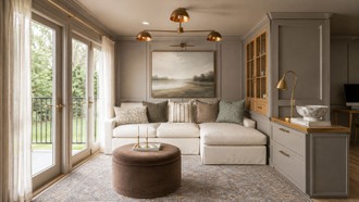 Warm Transitional Office by Havenly Interior Designer Malena