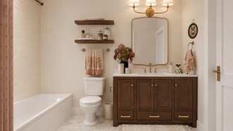 Eclectic, Warm Transitional Bathroom by Havenly Interior Designer Sophia