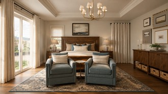 Traditional, Transitional, Warm Transitional, Classic Coastal, Traditional Charm Bedroom by Havenly Interior Designer Sofia