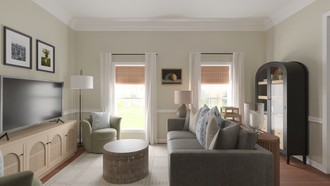 Modern Cottage, Traditional Charm Living Room by Havenly Interior Designer Ariel