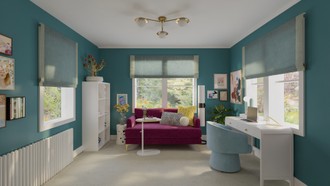 Eclectic, Artful Eclectic Office by Havenly Interior Designer Maria