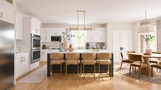 Warm Transitional Kitchen by Havenly Interior Designer Montserrat