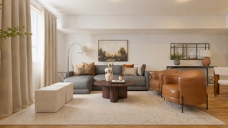 Transitional Living Room by Havenly Interior Designer Paula