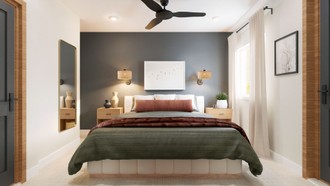 Warm Transitional Bedroom by Havenly Interior Designer Montserrat