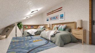 Warm Transitional Playroom by Havenly Interior Designer Montserrat