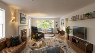 Eclectic, Transitional, Midcentury Modern Living Room by Havenly Interior Designer Elisa