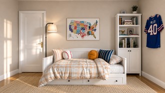 Warm Transitional, New Classic Bedroom by Havenly Interior Designer Erin