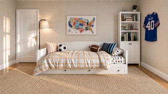 Warm Transitional, New Classic Bedroom by Havenly Interior Designer Erin