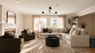 Transitional Living Room by Havenly Interior Designer Malena