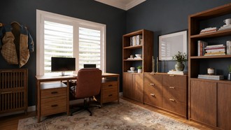 Transitional, Warm Transitional Office by Havenly Interior Designer Sofia