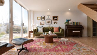 Midcentury Modern, Traditional Charm Living Room by Havenly Interior Designer Pamela