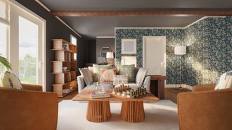 Eclectic, Glam, Midcentury Modern, Artful Eclectic Reading Room by Havenly Interior Designer Lilia