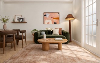 Contemporary, Artful Eclectic Living Room by Havenly Interior Designer Pamela