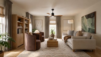 Traditional, Library, Vintage, Warm Transitional, Modern Cottage Other by Havenly Interior Designer Diogo