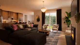 Preppy Living Room by Havenly Interior Designer Mariana