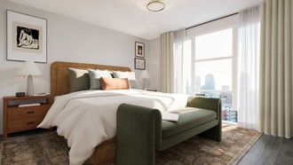 Contemporary, Artful Eclectic Bedroom by Havenly Interior Designer Lilia