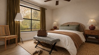 Inspired Modern, Artful Eclectic Bedroom by Havenly Interior Designer Lara