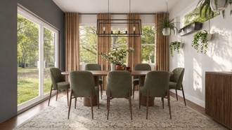Warm Transitional Dining Room by Havenly Interior Designer Sophia