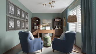 Artful Eclectic Office by Havenly Interior Designer Ariel