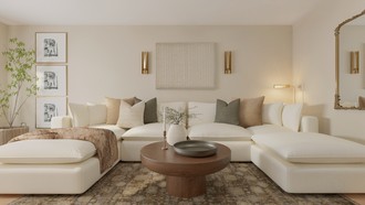 Contemporary, Glam, Parisian Modern, Contemporary Luxe, Organic Modern Living Room by Havenly Interior Designer Emilee