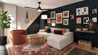 Eclectic, Bohemian Living Room by Havenly Interior Designer Gabriela