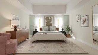 Warm Transitional Living Room by Havenly Interior Designer Candida