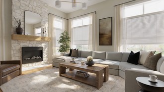 Contemporary, Modern, Minimal, Organic Modern Living Room by Havenly Interior Designer Emilee