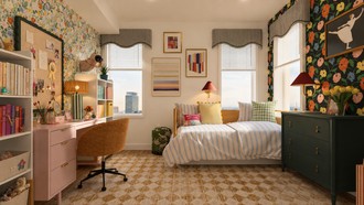 California Cool, Modern Cottage, Artful Eclectic Bedroom by Havenly Interior Designer Jess