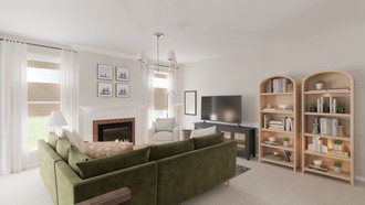 Traditional Charm Living Room by Havenly Interior Designer Ariel