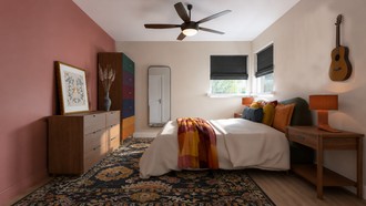 Eclectic, Transitional, Artful Eclectic Bedroom by Havenly Interior Designer Gabriela